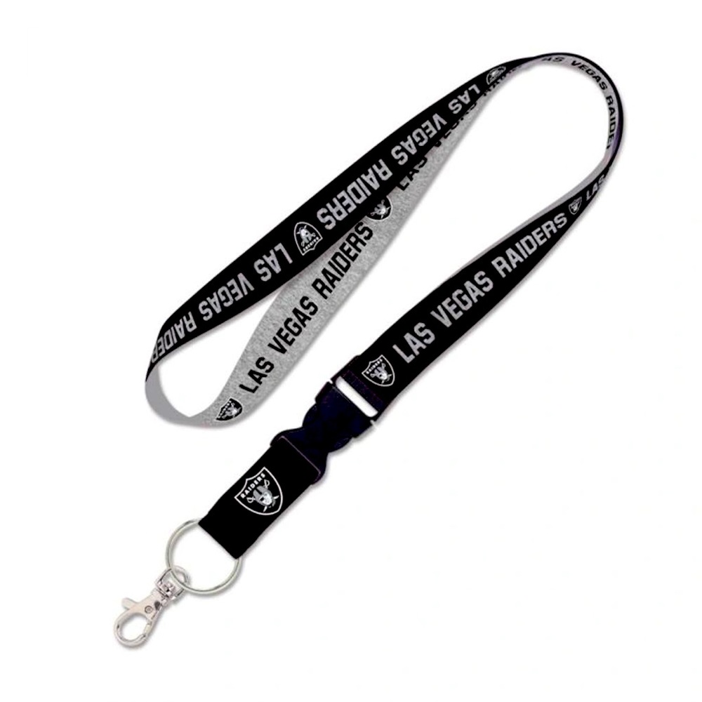 Las Vegas Raiders Heather Lanyard w/detachable buckle 1"